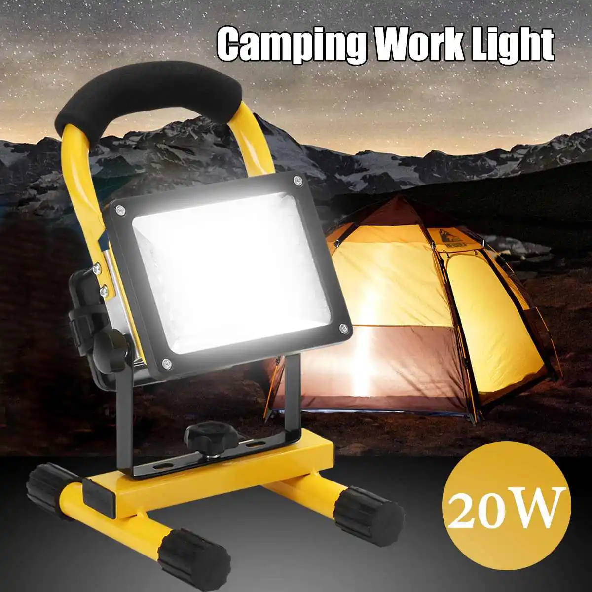 Rechargeable 24LED LED Searching Light Portable 2000LM Spotlight Flood Spot Work Light for