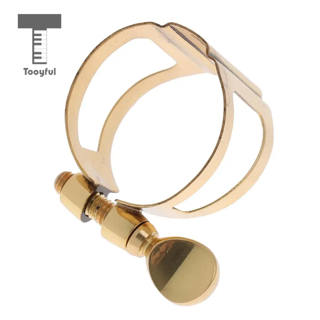 Gold Metal Soprano Sax Saxophone Mouthpiece Ligature Clip for Wind