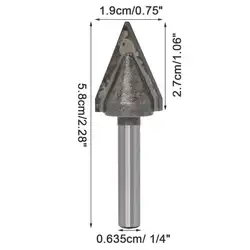 1/4 ЧПУ 60 градусов маршрутизатор вырезания по дереву рабочих V резак инструмент Опора полезные