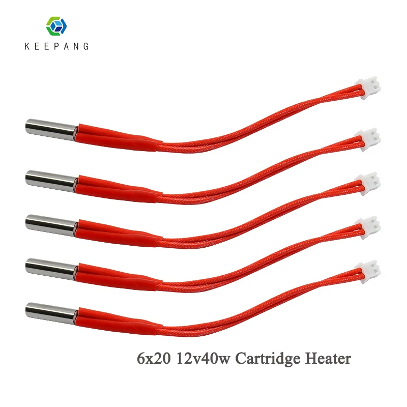 5pcs 2pc 12V 40W Cartridge Heater Heating Tube Ceramic 3d printer Parts