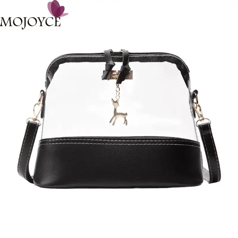 

2019 New Spring Summer Fresh Girls Transparent Deer Small Flap Shoulder Messenger Handbags Women PVC Crossbody Bags