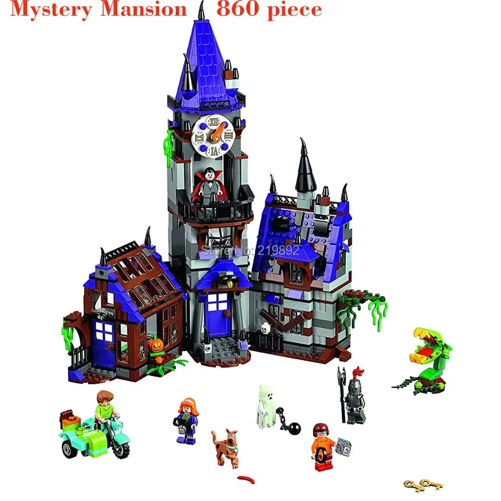 

860pcs New Compatible LegoINGlys Scooby Doo 75904 Mystery Mansion Building Kit Building Blocks Toys for Children Boys Gift