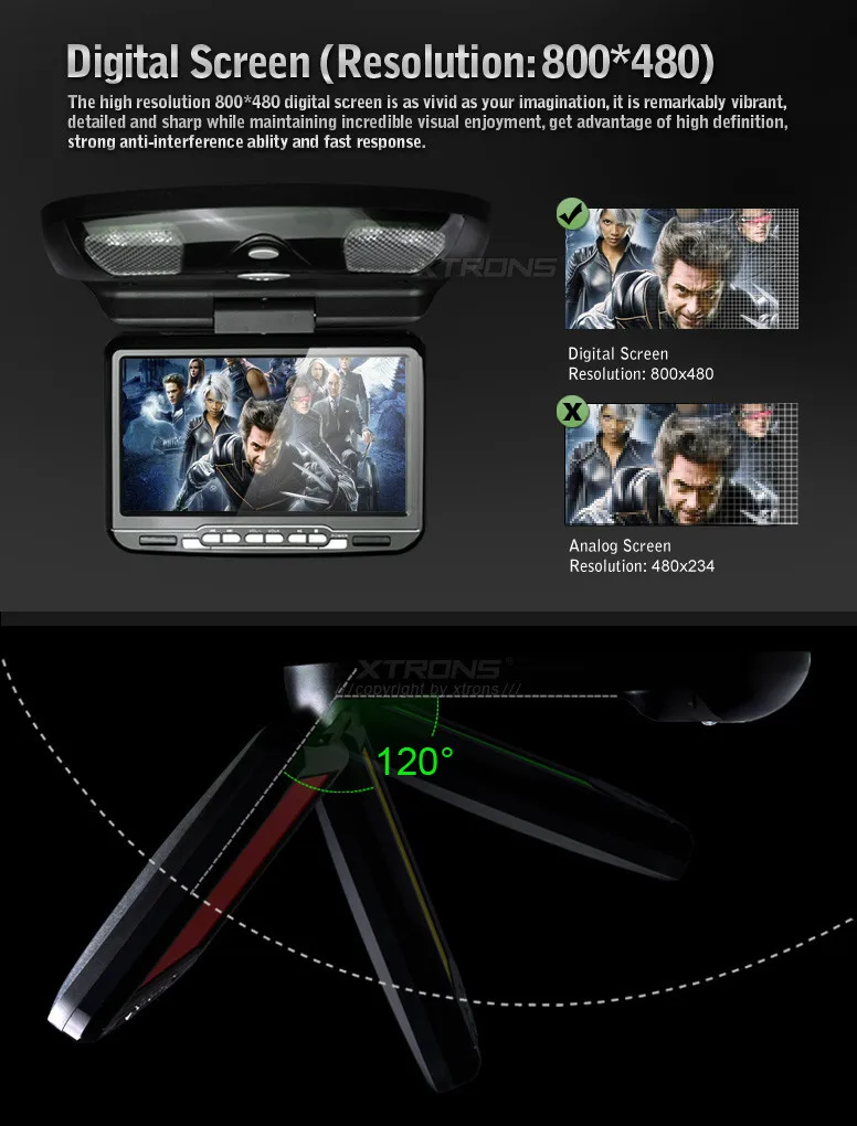 Clearance 9 Inch Black Color (Grey & Beige Optional) Flip Down Car DVD Car Roof Monitor Roof Mounted Car DVD with Built in Speaker 1