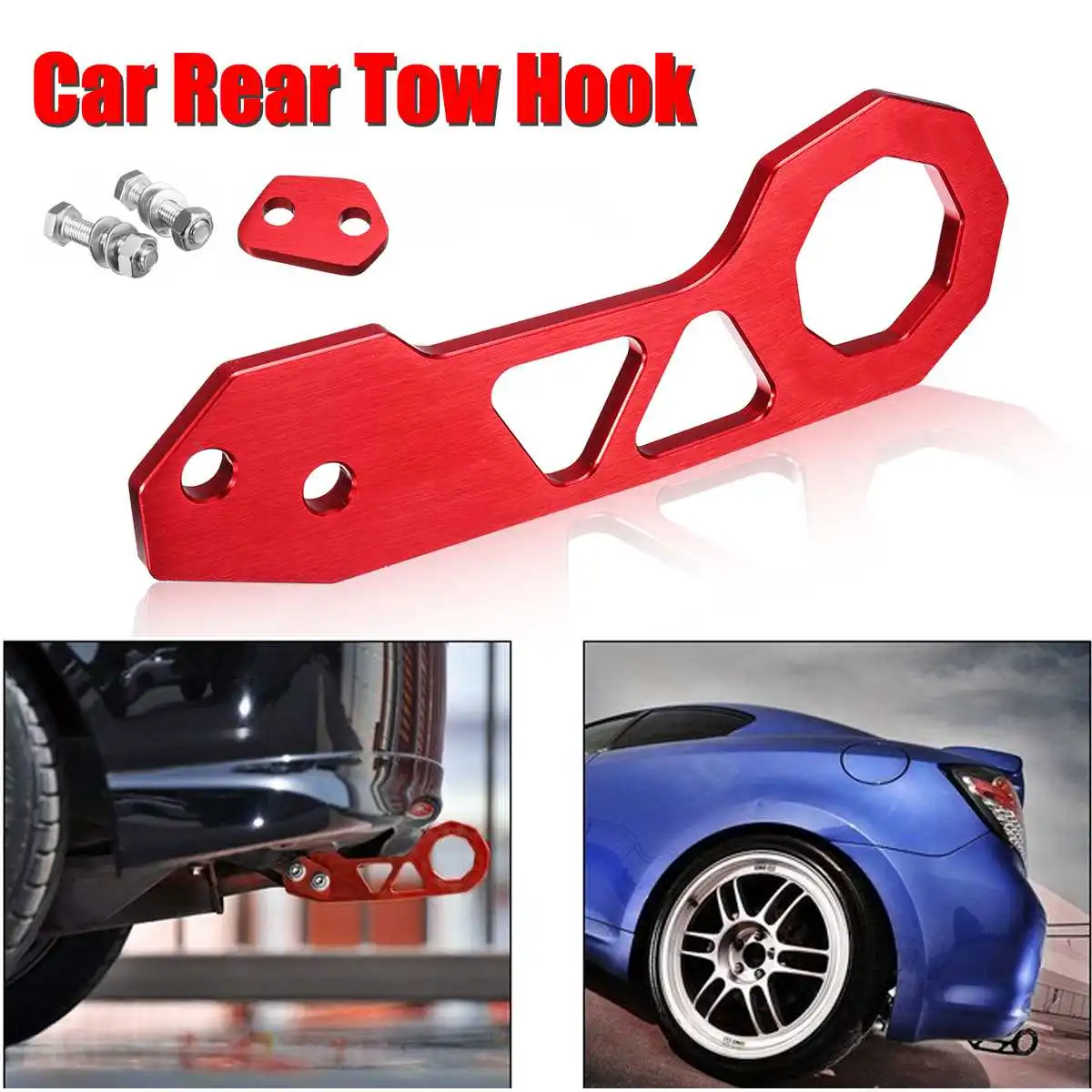 Universal Racing Towing Car Rear Tow Hook Set Aluminum alloy Auto