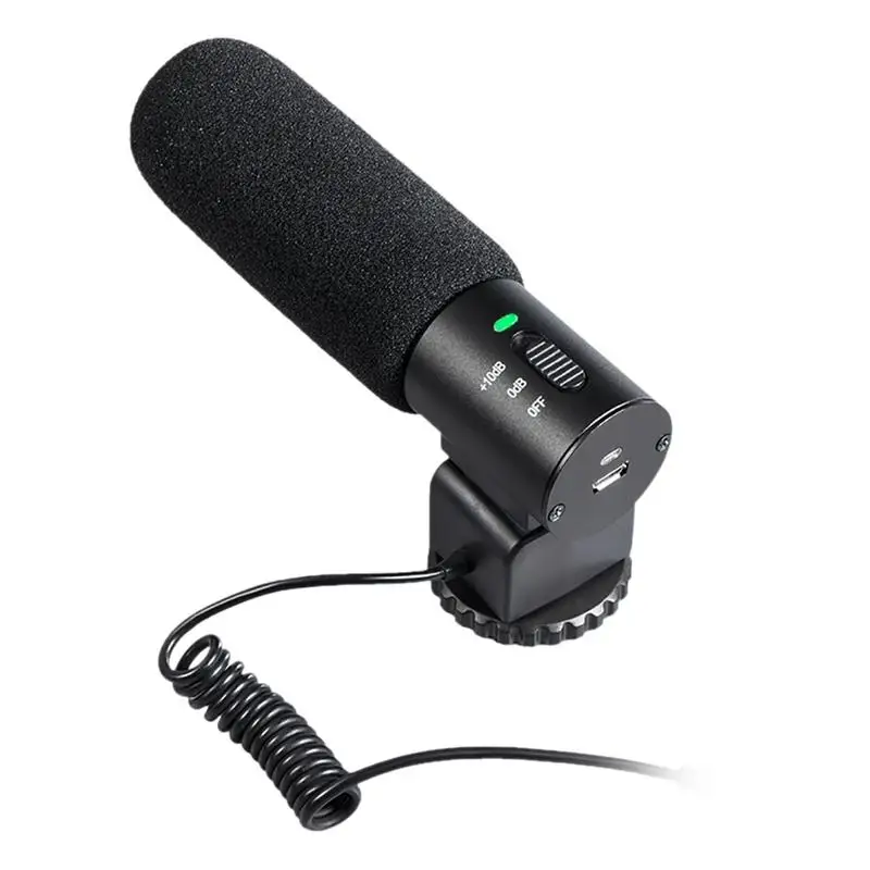 

Stereo Camcorder Microphone for DSLR Camera Computer Mobile Phone PC Interview Talk Recording Microphone