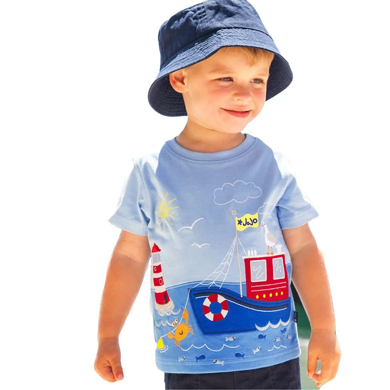 

Children's clothing Summer 2019 Children's Short Sleeve Boy T-Shirt New Cartoon Cotton Baby Clothes