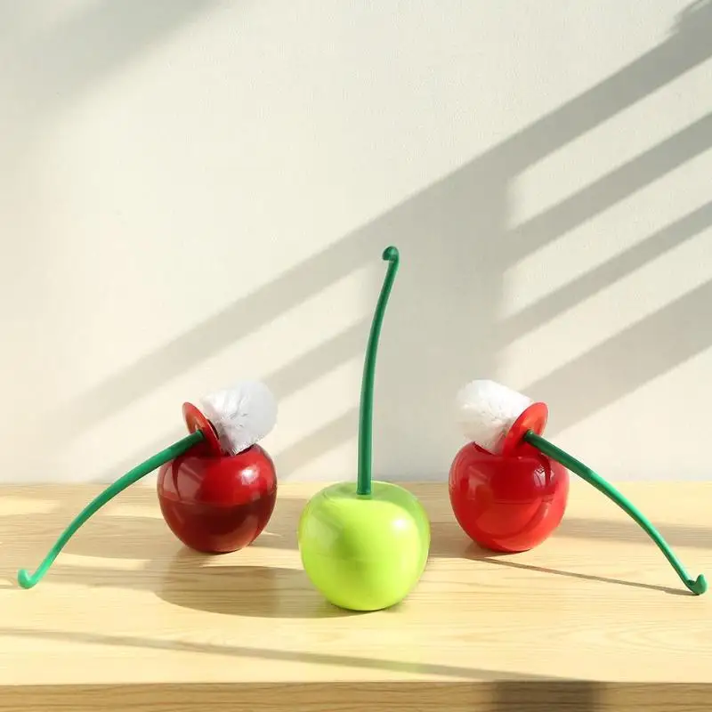 

Cherry Toilet Brush Set Plastic Toilet Cleaning Brush Anti-skid Handle