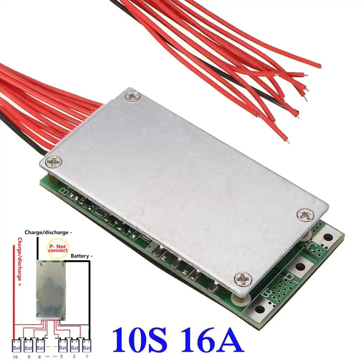

10S 16A 36V 37V Li-ion Lithium Cell Battery Protection Board No Balance High Quality For Electric Scooter Bicycle