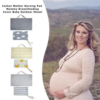 

Cotton Mother Nursing Pad Mummy Breastfeeding Cover Baby Outdoor Apron Shawl Anti-Emptied Feeding Scarf Towel