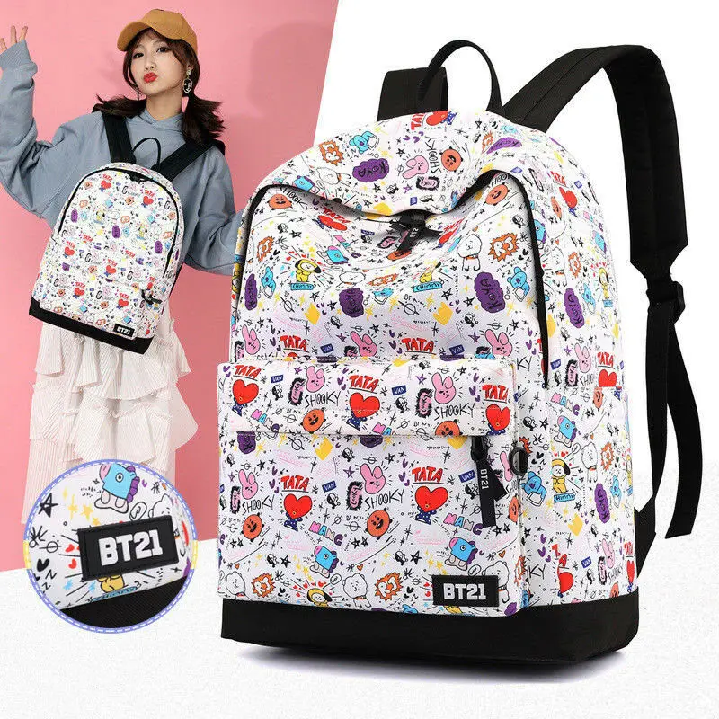 

2019 New trendy Bangtan Women Girl Backpack Schoolbag Rucksack Satchel Women School Backpacks Schoolbag For Teenagers