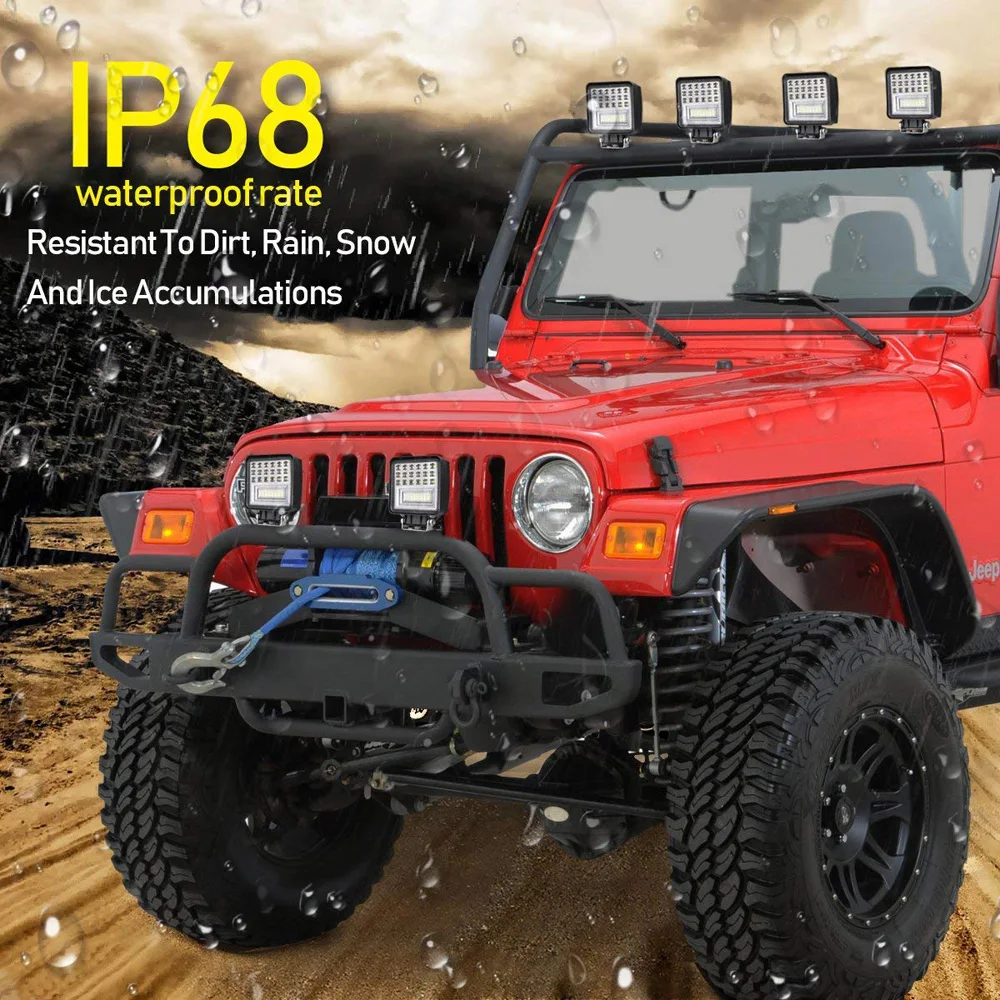 2 шт. 4 дюймов 48 Вт Offroad светодиодный свет бар заливающий и точечный Combo Луч 12 В 24 для