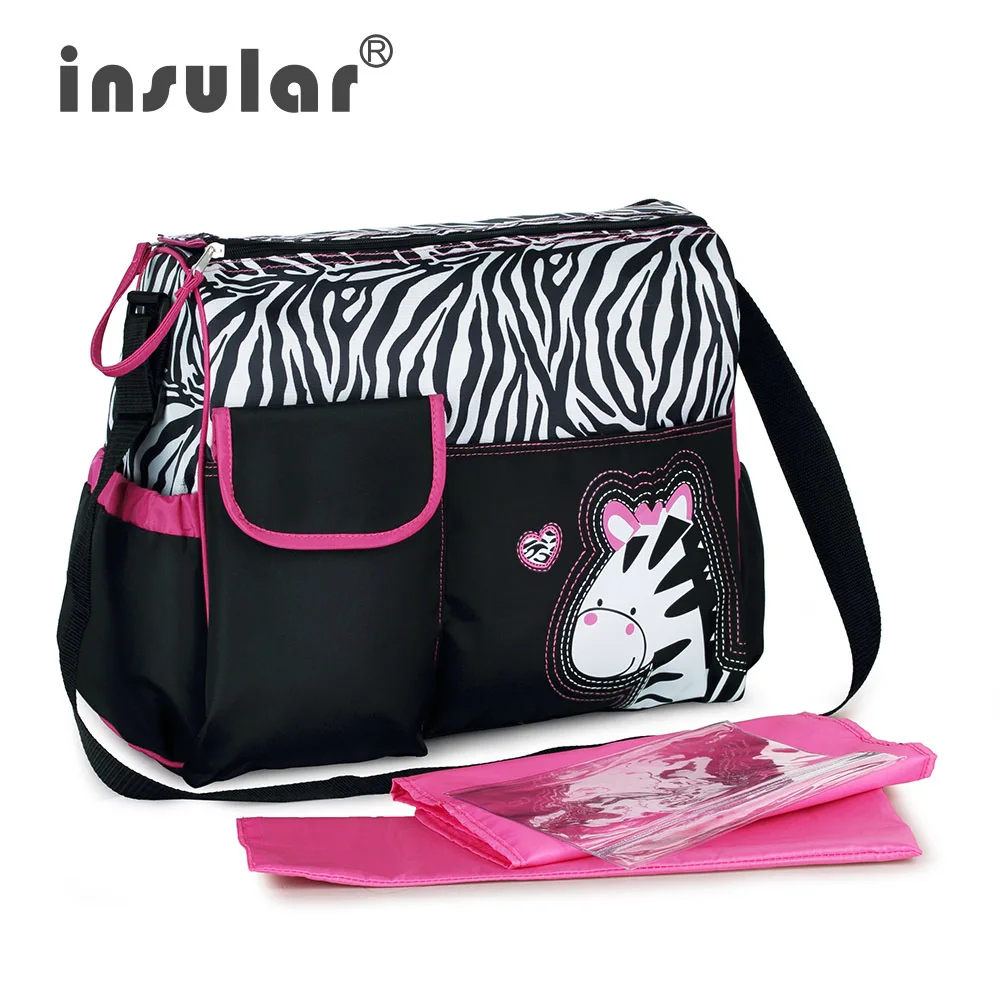 

Animal Baby Diaper Bag Zebra Or Giraffe Babyboom Multifunctional Fashion Infanticipate Mummy Bag New Style