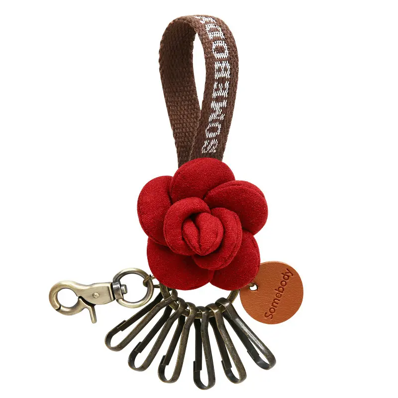 Restore Ancient Ways Rose Key Three-colour Patch Original Manual Fabric Art Pendant Can Beloved Daughter Automobile Drop | Багаж и сумки