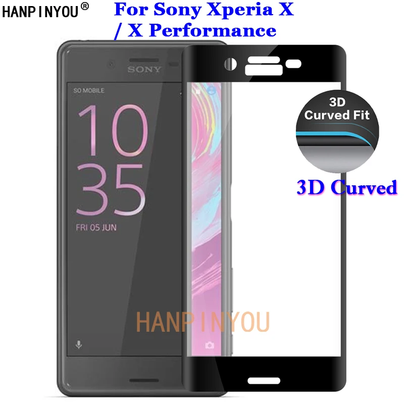 Изогнутое закаленное стекло 9H для Sony Xperia X F5121 / Performance 5 0 ''с полным покрытием |