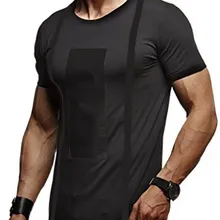 Новое Стильное модное популярное мужское сочетание цветов пэчворк тонкие хлопчатобумажные баскетбольные Трикотажные изделия с коротким рукавом с круглым вырезом хлопок