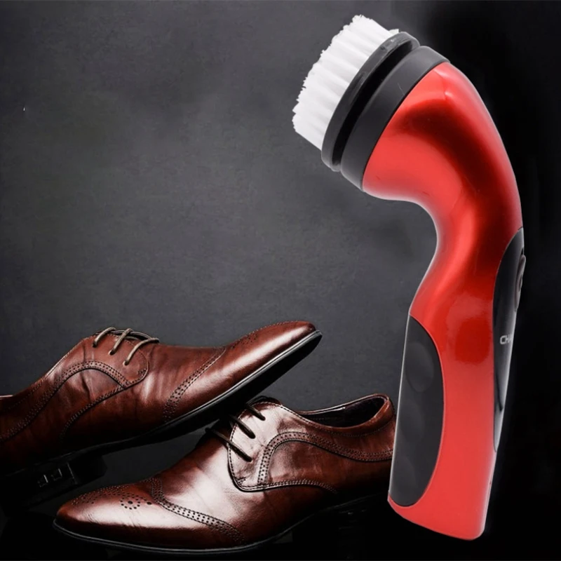 Перезаряжаемая элекстрическая щетка для обуви 4 щетки головки обувной машины обуви блеск Многофункциональный ручной мини электрический прибор для чистки обуви