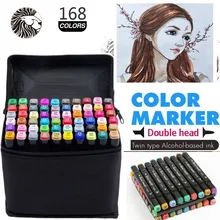 Touchnew 30/40/60/80 Цветовая художественный маркер на спиртовой основе Рисование маркером Ручка Комплект манга двуглавый художественный дизайн ручки, маркеры для рисования