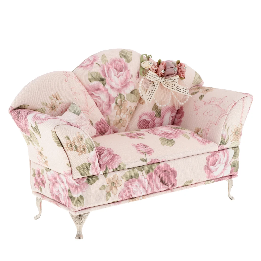 1/6 Scale Pink Velvet Sofa Couch Furniture for for Barbie Doll 12'' Hot Toys Action Figure Lady Jewelry Box Light Pink 1/6 Scale Pink Velvet Sofa Couch Furniture for for Barbie Doll 12'' Hot Toys Action Figure Lady Jewelry Box Light Pink