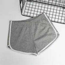 Женские хлопковые короткие штаны с эластичной резинкой на талии, женские летние Пижамные штаны, шорты, однотонные универсальные шорты, короткие женские пижамные штаны