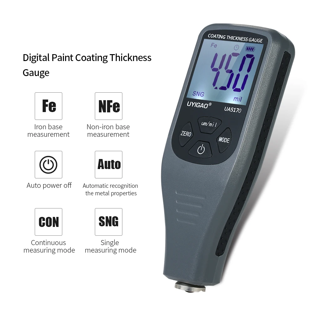 Buy Digital Paint Coating Thickness Gauge Handheld Car Auto Coatings Thickness
