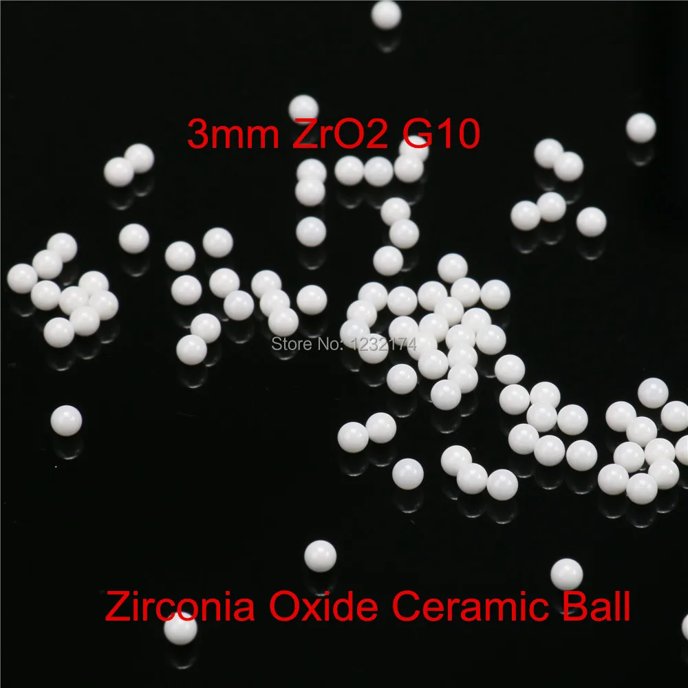 

3mm ZrO2 Zirconia Oxide Ceramic Ball G10 100pcs for valve ball,bearing, homogenizer,sprayer,pump 3mm ceramic ball ZrO2