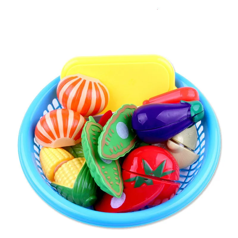 Doll House Play Fruit, Baby Tableware and Toys Baby Doll Vegetable Fruit Wash and Cutting Accessories Toys Learn Kitchen