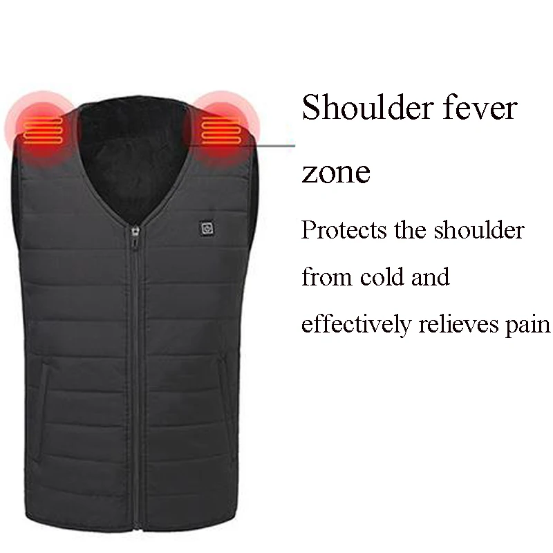 Зимняя защитная одежда с подогревом, умный USB, рабочая куртка без рукавов, пальто, Регулируемый контроль температуры DSY016