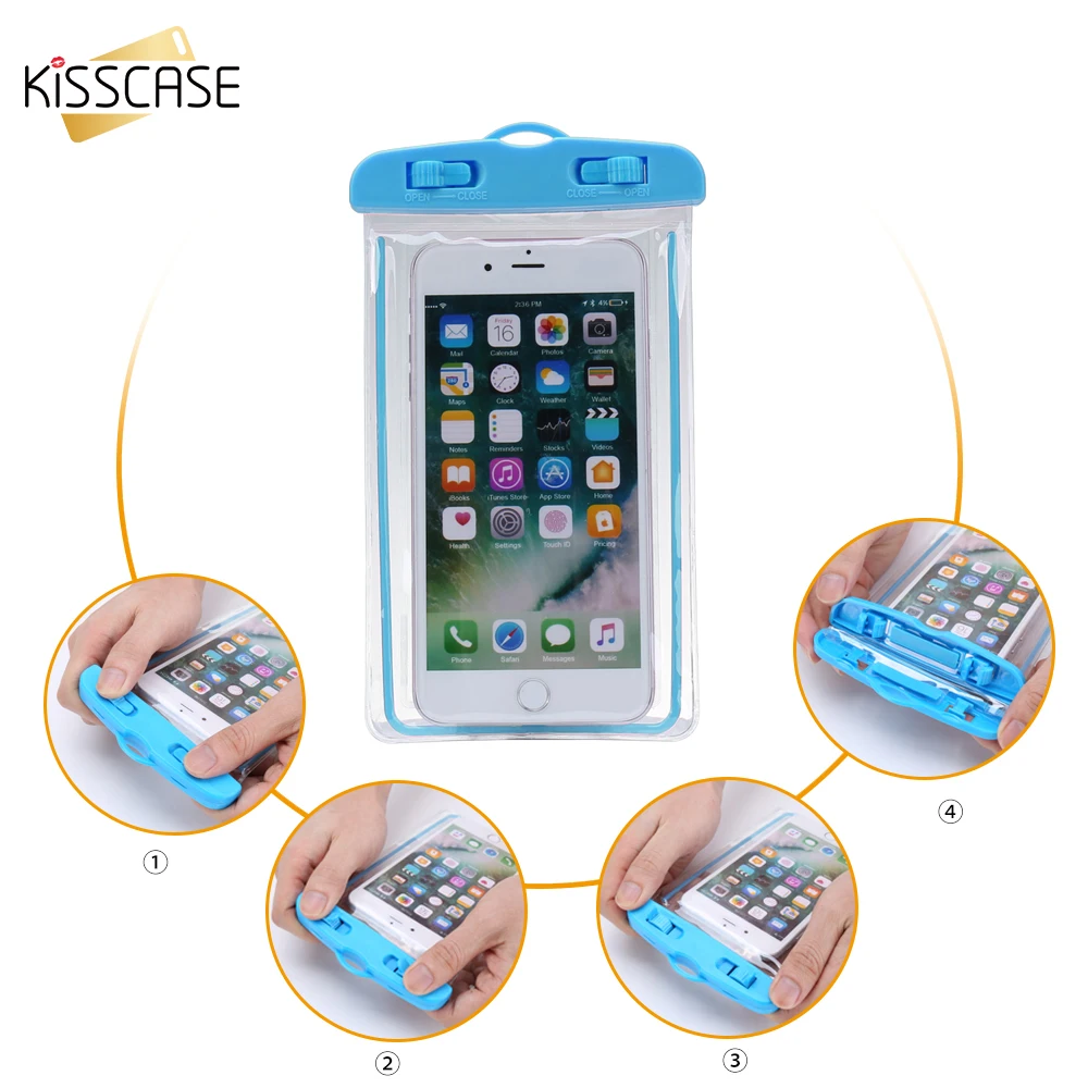 KISSCASE Luminous Water proof Phone Case For iPhone X XS MAX 8 7 Plus Pouch Cases For Samsung S8 S9 Plus S7 Edge Waterproof Bag KISSCASE Luminous Water proof Phone Case For iPhone X XS MAX 8 7 Plus Pouch Cases For Samsung S8 S9 Plus S7 Edge Waterproof Bag