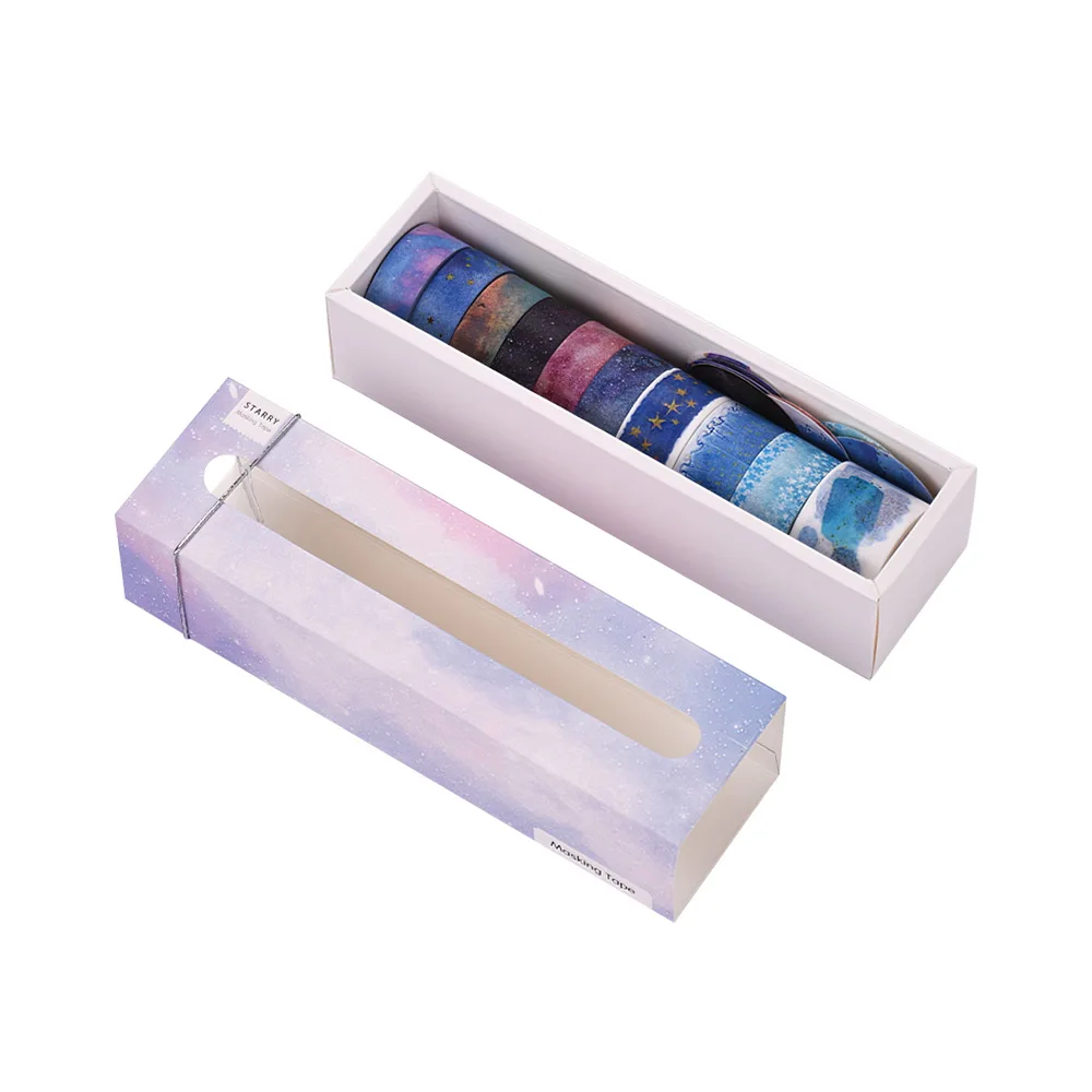 

Decorative Masking Paper Tape Gift Set for Scrapbooking DIY Decoration Gift Packing Each Roll 5m