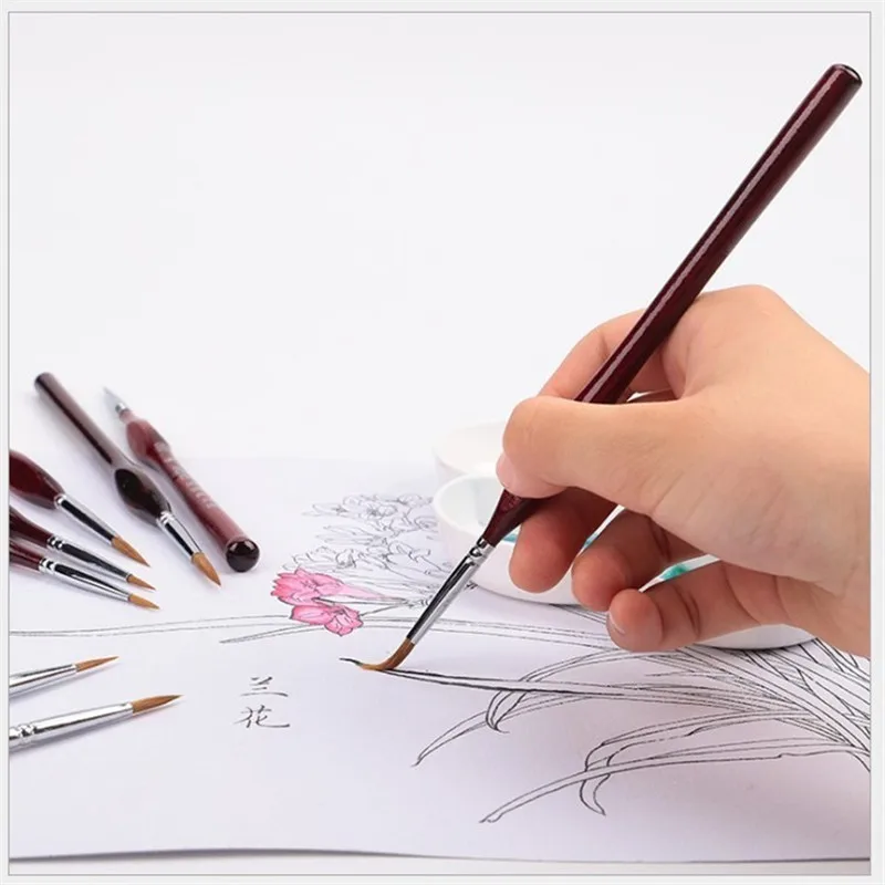 1 Piece Watercolor Brushes For Acrylic And Oil Artistic Brushes Set Detail Fine Liner Paint