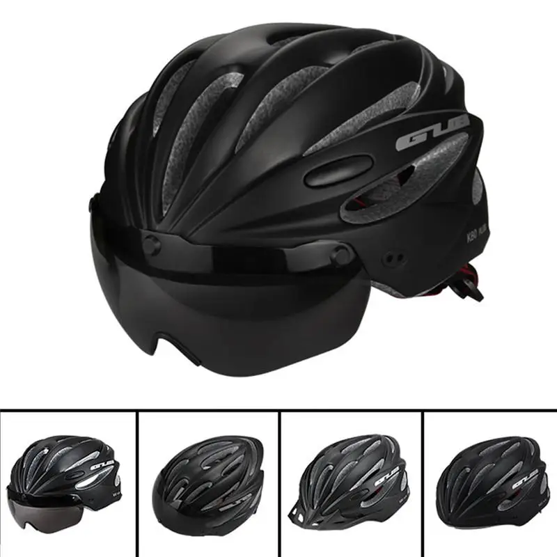 Top Goggles Cycling Helmet Ultralight Bicycle Helmet With Lens