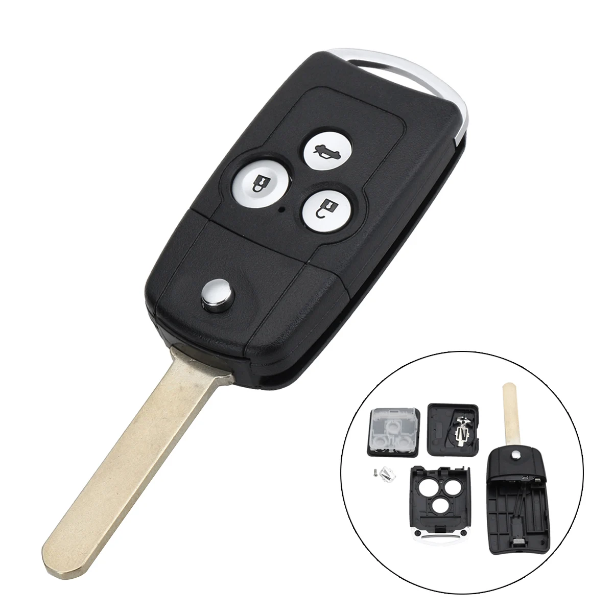 3 кнопки Замена дистанционного брелока чехол оболочка авто аксессуары для Honda Для Civic для Accord Jazz CRV HRV