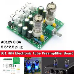 1 шт AC12V 0.8A 6J1 HiFi Электронные плата трубного предусилителя 2,0 стерео 5,5x2,5 Plug предусилитель усилитель Проекторы для домашнего кинотеатра