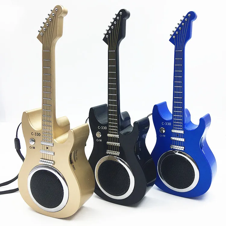 

C330 Guitar Model Originality Wireless Bluetooth Small Loudspeaker Box Personality Gift Wireless Plug-in Card Audio