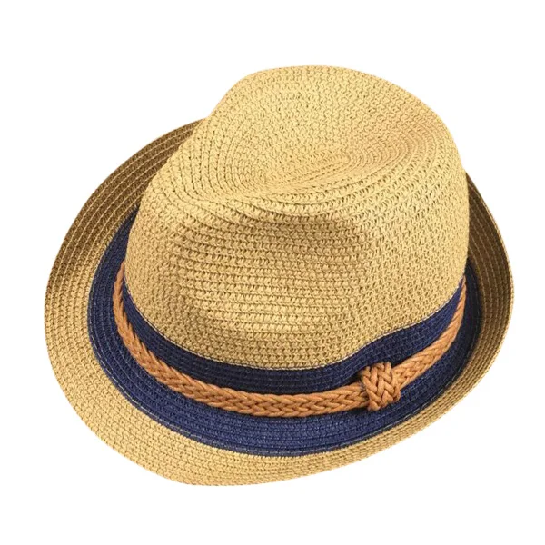 Детская, женская, мужская шляпа, Пляжная соломенная шляпа, Панама, летняя, пеньковая веревка, повседневная Солнцезащитная шляпа, козырек