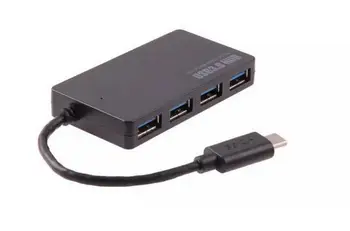 

100pcs DHL USB 3.1 Type-C Male to 3.0 USB Multiple 4 PortsUSB Hub Charger Adapter For PC Laptop Tablet For Apple Macbook