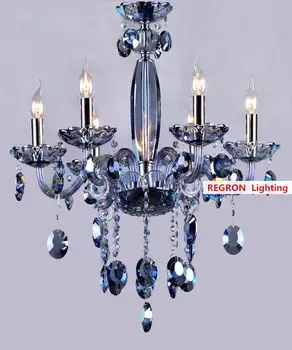 

Chess room Mini blue crystal chandelier crystal lamp for restaurant Bar hanging blue lighting modern children Kids Led Fixtures