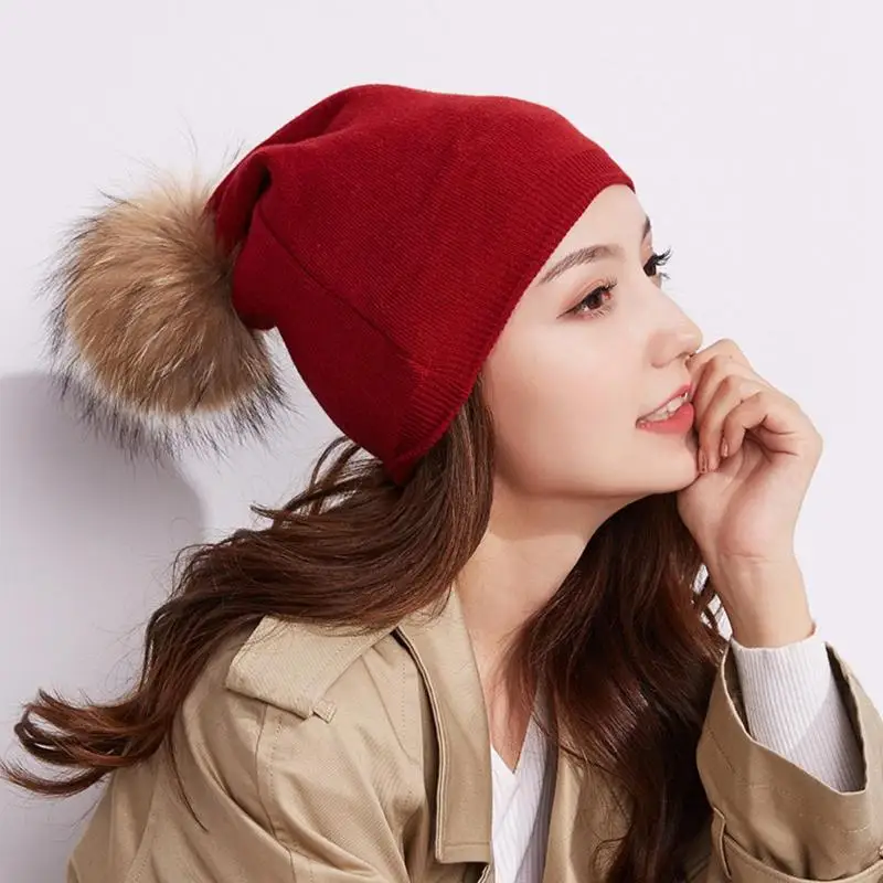 2018 помпонами Кепки WinterHat для Для женщин девушки шапка вязаная девочек зима осень