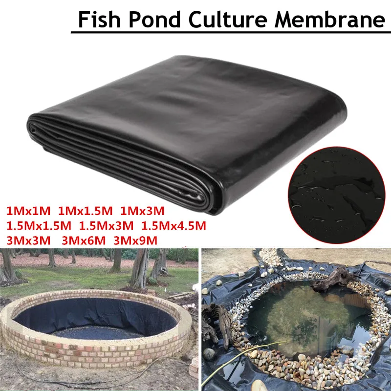 

9Sizes HDPE Fish Pond Liner Garden Pools Reinforced HDPE Heavy Landscaping Pool Pond Waterproof Liner Cloth