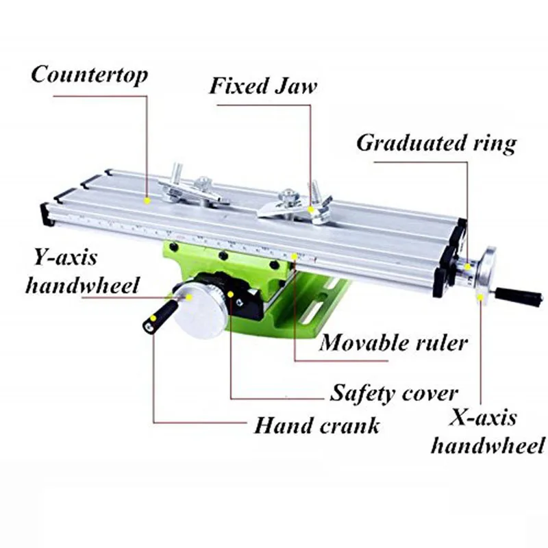 Milling Machine Mini Multifunction Table Bench Vise Bench Drill Milling Machine Cross Assisted Positioning Tool