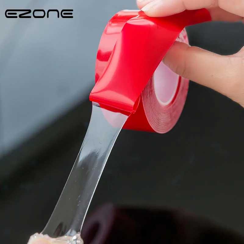 

EZONE Double Sided Transparent Silicone Tape Sticker For Car High Strength No Traces Strong Acrylic Adhesive Film Glue Sticker