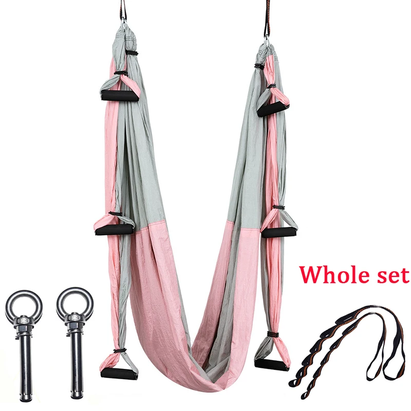 Нейлоновый антигравитационный гамак для йоги с винтовым кольцом и веревкой 2 5*1 5