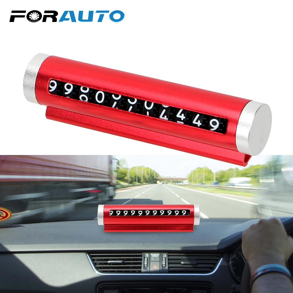 

FORAUTO Car Temporary Parking Card Rotate Phone Number Plate Universal Roller Type Rotating Stop Sign Mobile Phone Number Card