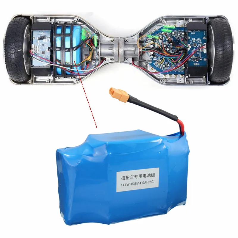 

New 36V 4Ah Replacement Battery Rechargeable Battery 144WH/5C Li-ion Battery for 6 '' 8 '' 10 '' Unicycle Scooter Ebike