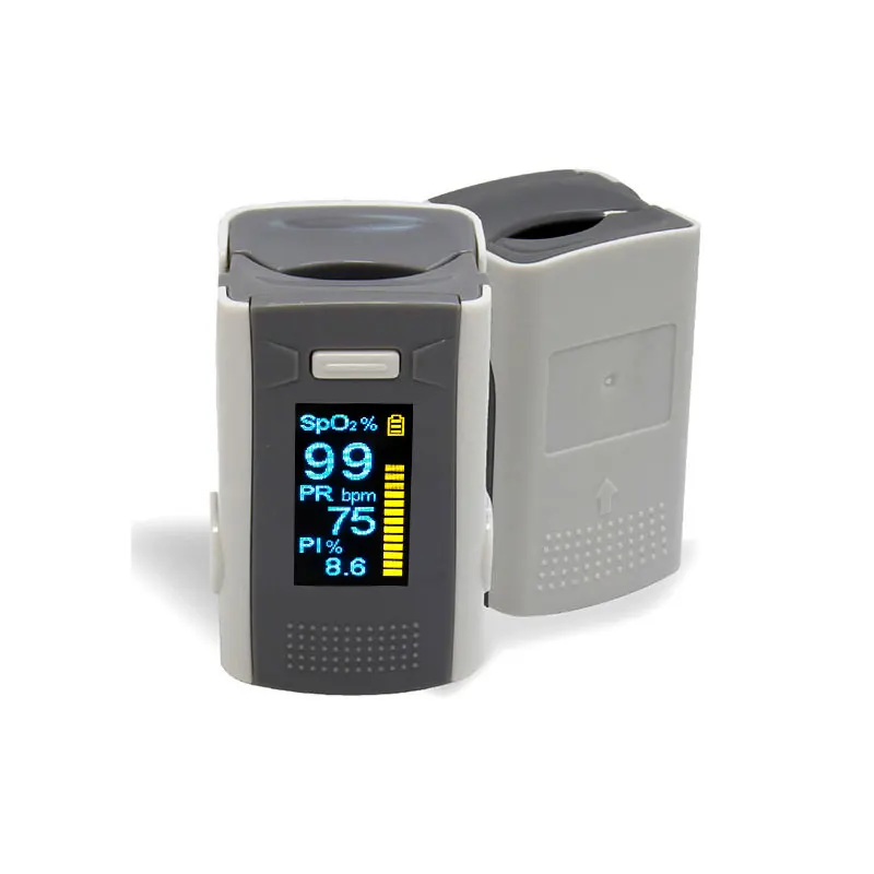 Пальчиковый Пульсоксиметр электронный монитор сердечного ритма на теле цифровой Тензиометр физической терапии здоровье измерения синий устройство