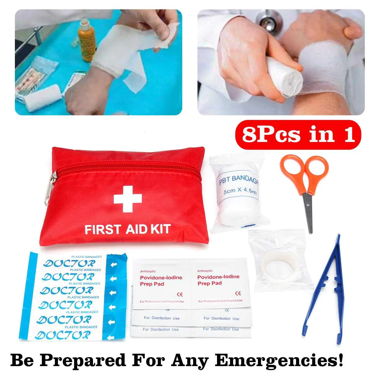 8Pcs Safe Camping Hiking Car First Aid Kit Bag Medical Emergency Treatment Pack Outdoor Wilderness Survival huismerk kopen in de aanbieding 8Pcs Safe Camping Hiking Car First Aid Kit Bag Medical Emergency Treatment Pack Outdoor Wilderness Survival huismerk kopen in de aanbieding