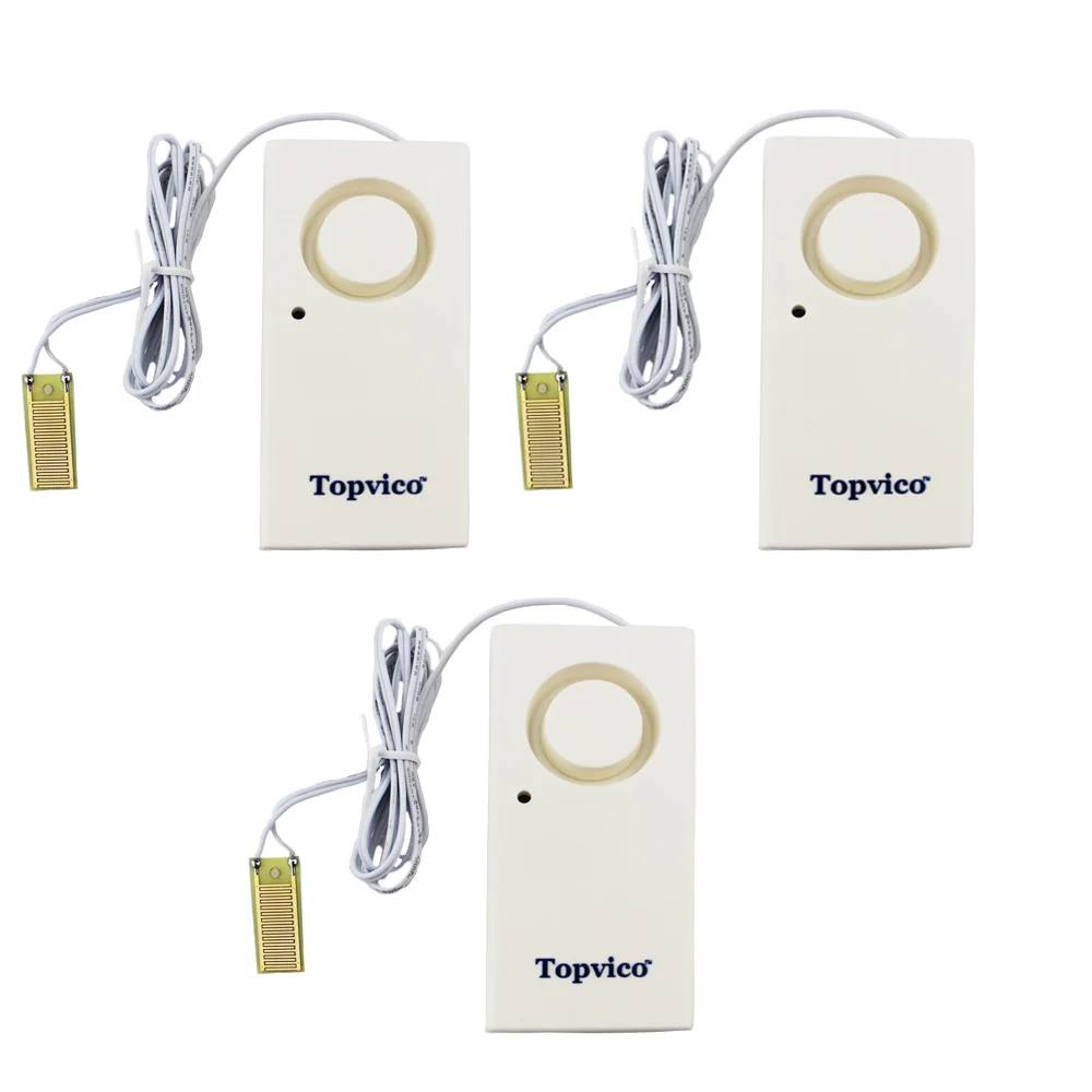 

3pcs Water Leak Detector Sensor 120dB Leakage Alarm Detection Flood Alert Wireless Home Security Alarm System