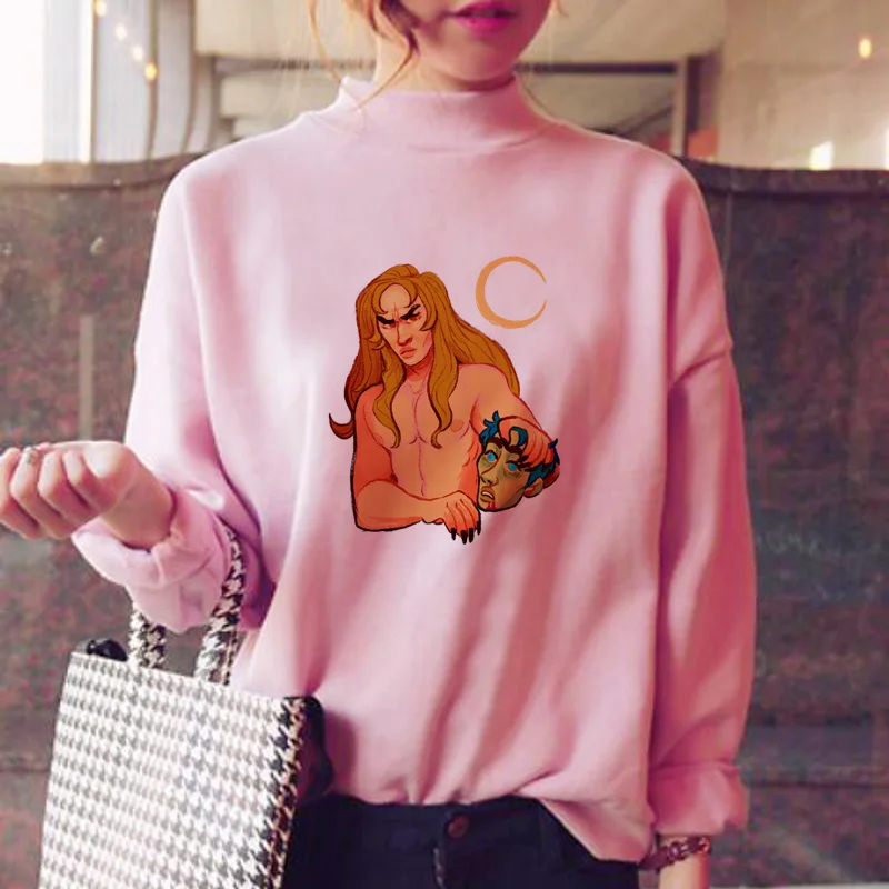 

joseph joestar hoodies women japanese korean style streetwear winter pink winter pink warm sweatshirt sweat shirt