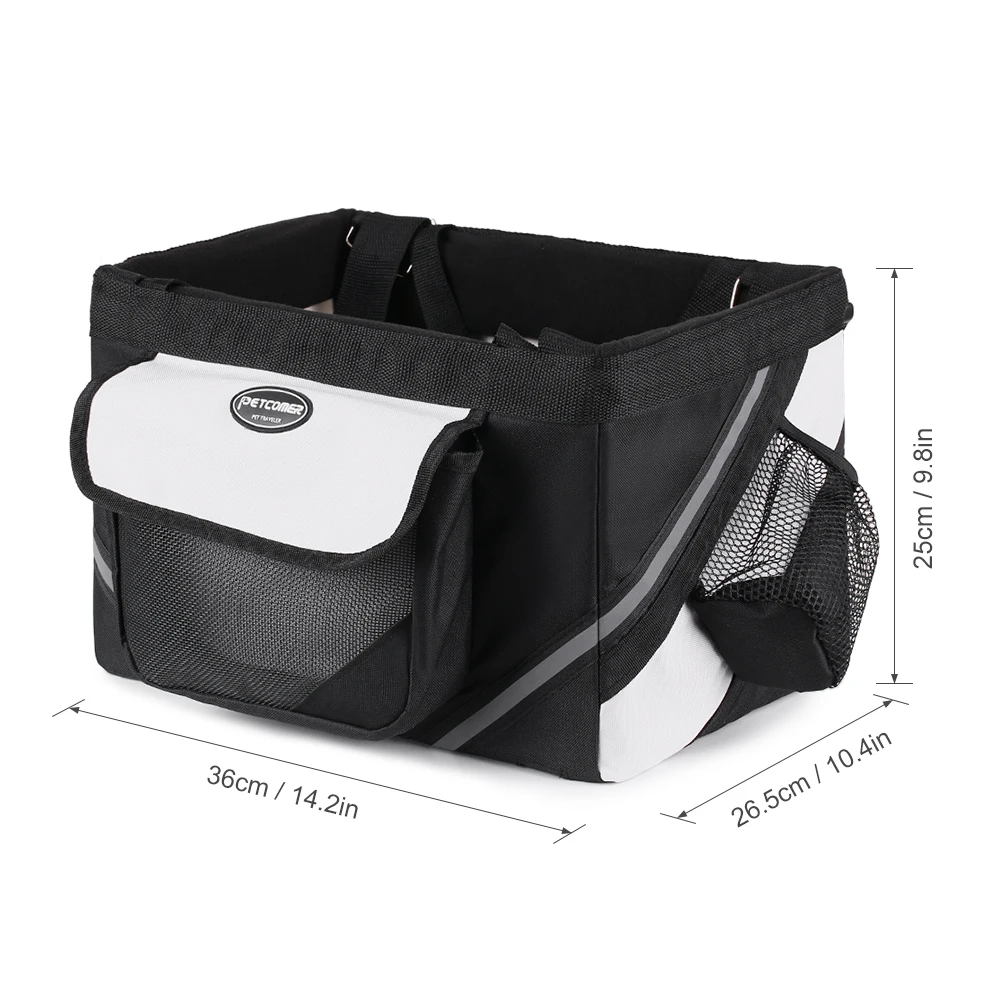 Perfect Hard-wearing Bicycle Bag Cycling Bike Bicycle Handlebar Basket Bike Front Bag Box Pet Dog Cat Carrier Black / Blue / Coffee 1