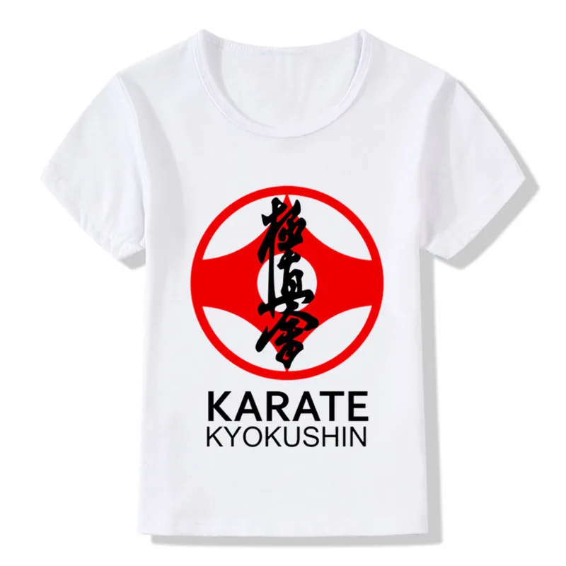 Kyokushin Karate Kanji и символ дизайн детская футболка для мальчиков девочек повседневные